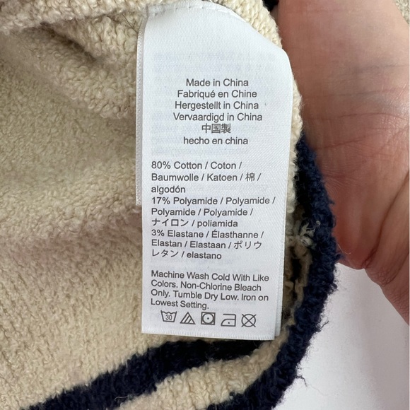 J Crew Cream and Navy voucher lounge set - cardigan and joggers XS and S - Picture 7 of 7